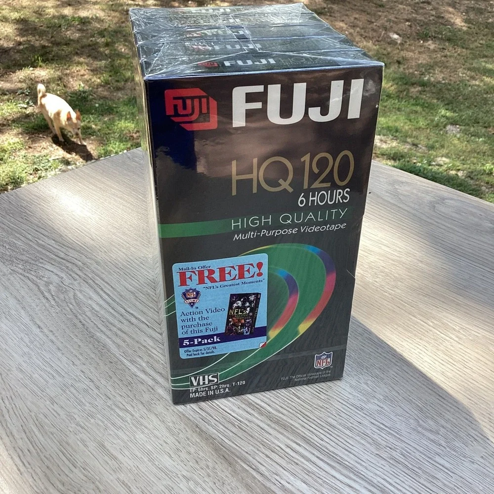 Fuji HQ 120 6 Hour High Quality‎ Multi Purpose Videotape 5 Pack New Sealed